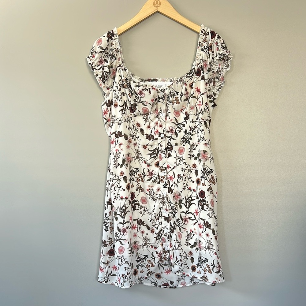 Sage the Label Country Road Off-White Floral Button-Front Mini Dress‎ Size Med - Picture 9 of 9